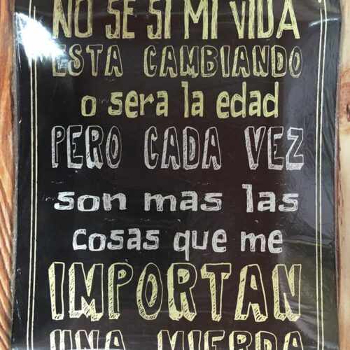 NO SE SI MI VIDA ESTA CAMBIANDO O SERA LA EDAD...