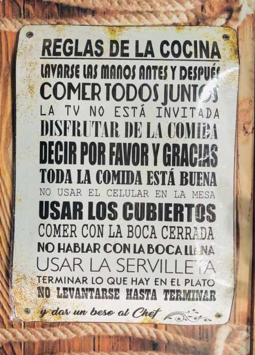 REGLAS DE LA COCINA