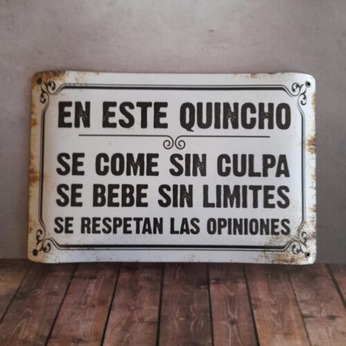 EN ESTE QUINCHO SE COME SIN CULPA...